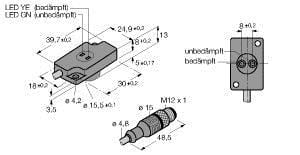 TURCK - Induktiver Sensor (Radial), Abfrageset für die Spanntechnik,