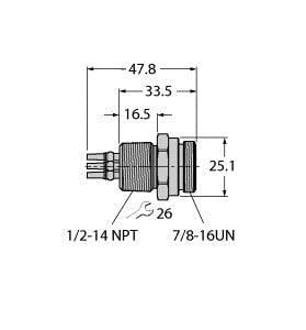 TURCK - Zubehör für Feldbussysteme, Einbauflansch