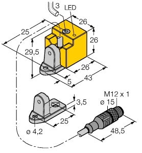 TURCK - Induktiver Sensor, mit erweitertem Temperaturbereich, Standa