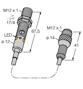 TURCK - Opto-Sensor, Reflexionslichttaster mit fester Hintergrundaus