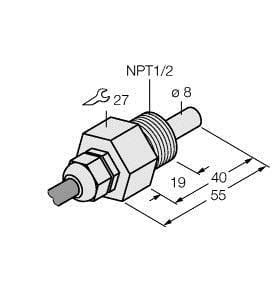 TURCK - Strömungsüberwachung, Eintauchsensor ohne integrierte Auswer
