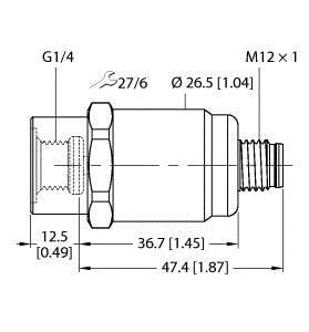 TURCK - Drucktransmitter, mit Spannungsausgang (3-Leiter)