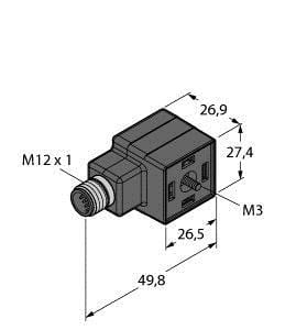 TURCK - Ventilsteckverbinder Bauform A, Adapter Ventilstecker - M12x