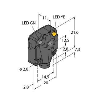TURCK - Opto-Sensor, Einweglichtschranke (Empfänger), Miniatursensor
