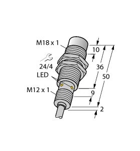 TURCK - Induktiver Sensor, für die Lebensmittelindustrie,