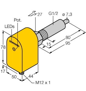 TURCK - Strömungsüberwachung, Eintauchsensor mit integrierter Auswer