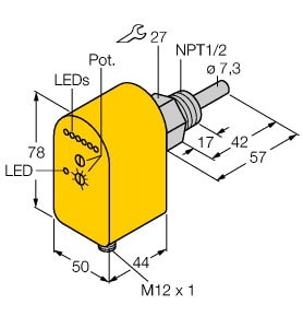 TURCK - Strömungsüberwachung, Eintauchsensor mit integrierter Auswer