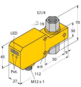 TURCK - Strömungsüberwachung, Inline-Sensor mit integrierter Auswert