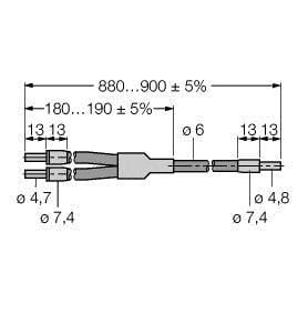 TURCK - Glas-Lichtleiter, Gabelleiter