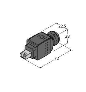 TURCK - PushPull-RJ45-Steckverbinder gemäß AIDA, Konfektionierbarer
