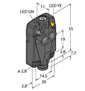 TURCK - Opto-Sensor, Reflexionslichttaster, Miniatursensor