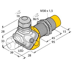 TURCK - Induktiver Sensor, für die Lebensmittelindustrie,