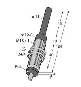 TURCK - Induktiver Sensor, mit Analogausgang, Standard