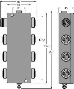 TURCK - PROFIBUS-PA, IP67-Verteilerbaustein, sechskanalig, PTB 03 AT