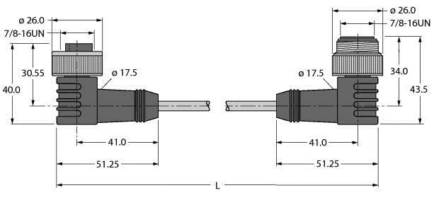 TURCK - PUR-Kabelmantel, 5-polig