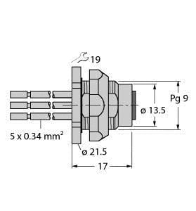 TURCK - Zubehör für Feldbussysteme, Einbauflansch