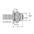 TURCK - Zubehör für Feldbussysteme, Einbauflansch