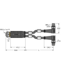 TURCK - 2-fach-Verteilersysteme, Y-Verteiler mit Leitung, Kupplung M