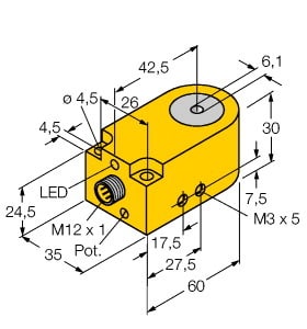 TURCK - Induktiver Sensor, Ringsensor, Standard