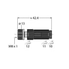 TURCK - M8 x 1 / Ø 8 mm Rundsteckverbinder, Konfektionierbare Kupplu