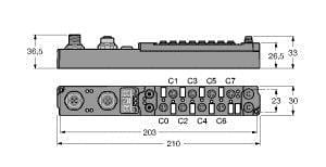 TURCK - piconet® Koppelmodul für PROFIBUS-DP, 4 digitale pnp Eingäng