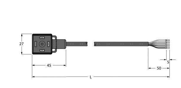 TURCK - Ventilsteckverbinder Bauform A, Anschlussleitung