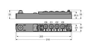 TURCK - piconet® Koppelmodul für PROFINET, 4 digitale pnp Eingänge F