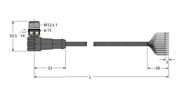 TURCK - Aktuator- und Sensorleitung / PUR, Anschlussleitung