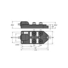TURCK - Passiver Aktuator-/Sensor-Verteiler M12 x 1, 4-fach, mit fes