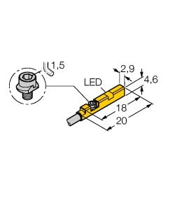 TURCK - Magnetfeldsensor, für Pneumatikzylinder