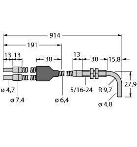 TURCK - Glas-Lichtleiter, Gabelleiter