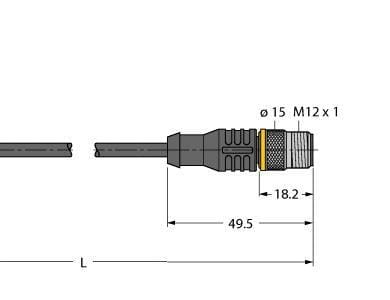 TURCK - Ventilsteckverbinder Bauform A, Verbindungsleitung