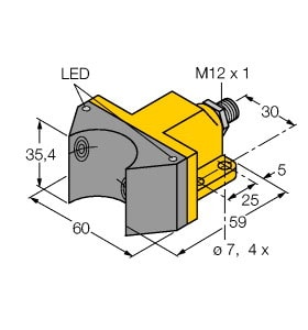 TURCK - Induktiver Sensor, Doppelsensor für Schwenkantriebe, Standar