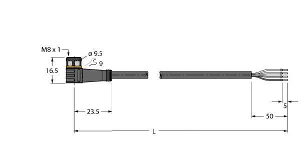 TURCK - Aktuator- und Sensorleitung / PVC, Anschlussleitung