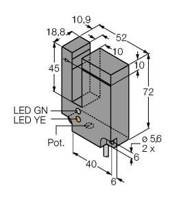 TURCK - Opto-Sensor, Gabellichtschranke