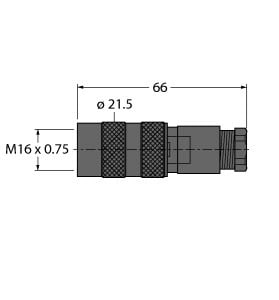 TURCK - M16 x 0,75 Rundsteckverbinder, Konfektionierbare Kupplung, g