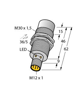 TURCK - Induktiver Sensor, für die Lebensmittelindustrie,