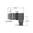 TURCK - 7/8'' Rundsteckverbinder, Konfektionierbarer Stecker, abgewi