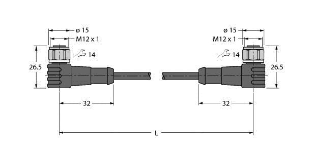 TURCK - Aktuator- und Sensorleitung / PP-EPDM, Verbindungsleitung