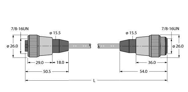 TURCK - Versorgungsleitung für CAN (DeviceNet™, CANopen), PUR-Kabelm