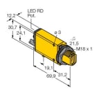 TURCK - Opto-Sensor, Lichtleiter-Sensor für Glaslichtleiter, FM12ATE