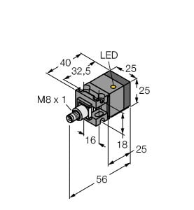TURCK - Induktiver Sensor, mit erhöhtem Schaltabstand, uprox®