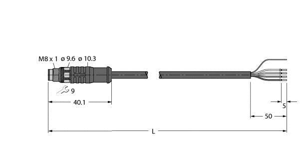 TURCK - Aktuator- und Sensorleitung / PUR, Anschlussleitung