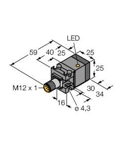 TURCK - Induktiver Sensor, mit erhöhtem Schaltabstand, uprox®