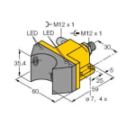 TURCK - Induktiver Sensor, Doppelsensor für Schwenkantriebe, Standar