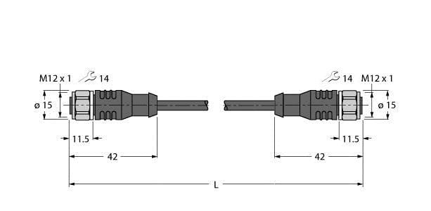 TURCK - Aktuator- und Sensorleitung / PP-EPDM, Verbindungsleitung