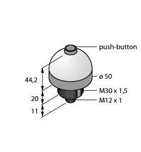 TURCK - LED-Anzeige, mit potentialfreiem Drucktaster, mit integriert