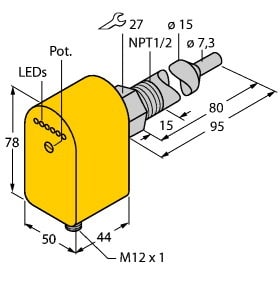 TURCK - Strömungsüberwachung, Eintauchsensor mit integrierter Auswer