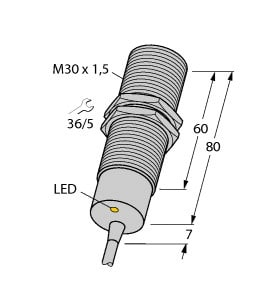 TURCK - Induktiver Sensor, mit erweitertem Temperaturbereich, Standa