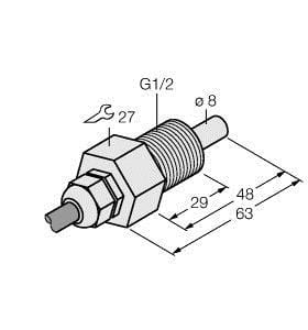 TURCK - Strömungsüberwachung, Eintauchsensor ohne integrierte Auswer